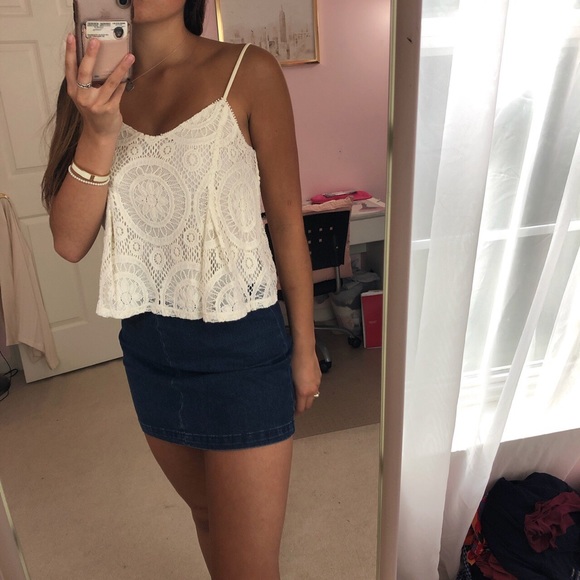 White Lace Tank Top - Picture 4 of 4